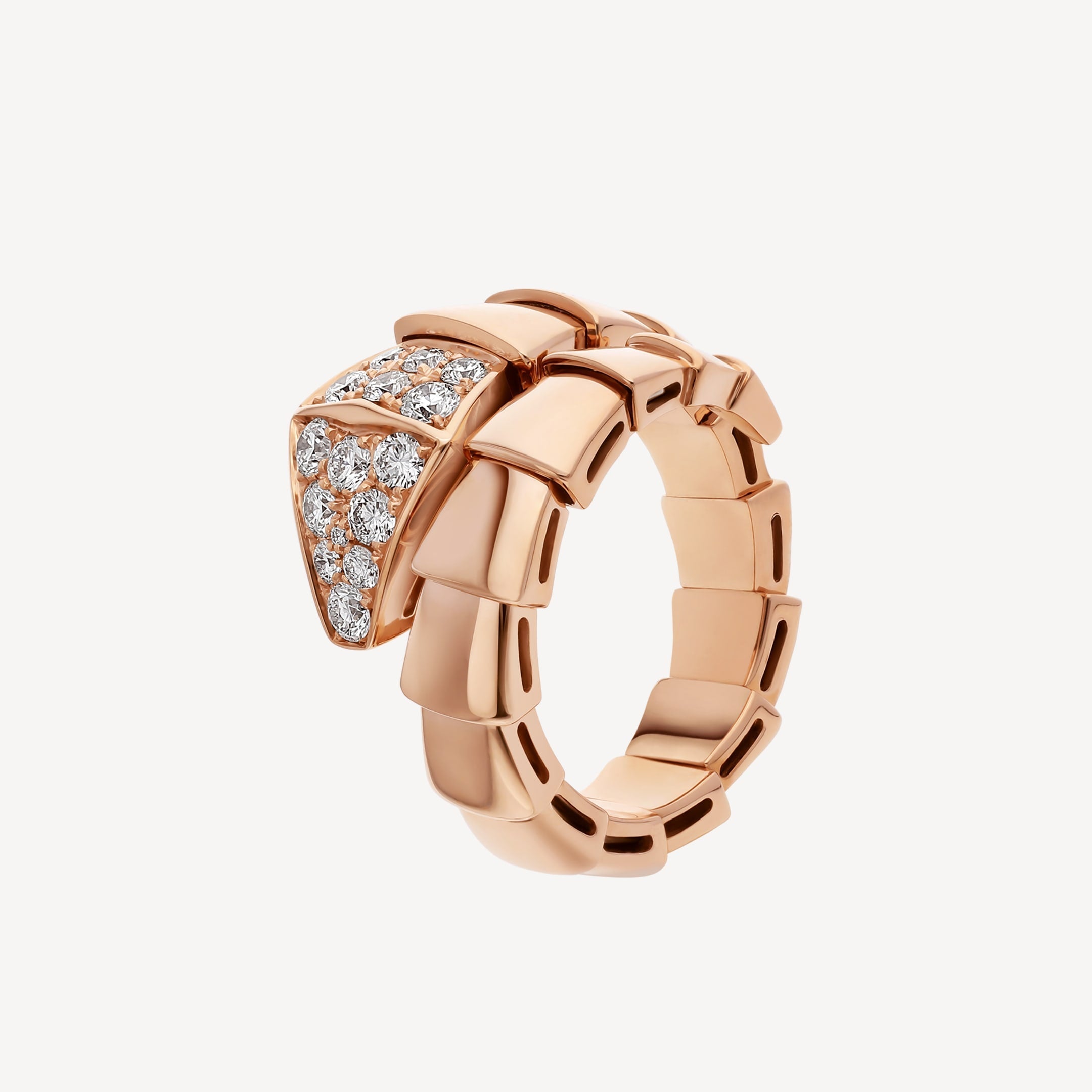 18K BVLGARI Serpenti Viper Head Diamond Ring